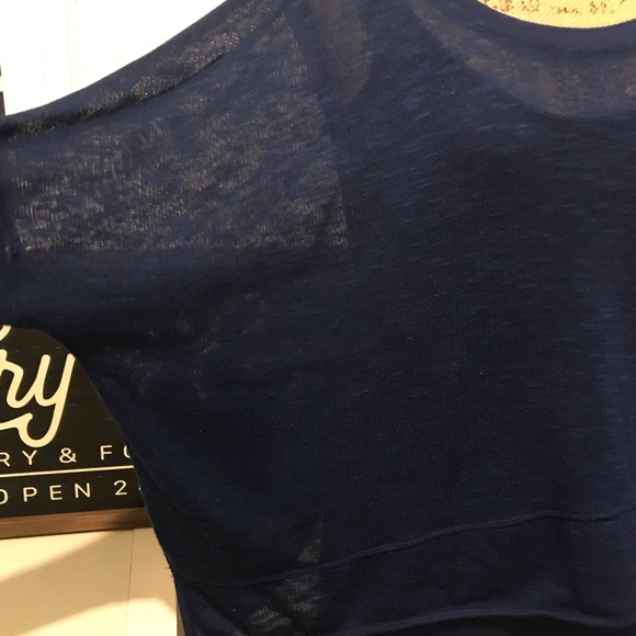 Women’s navy blue double layer top - Picture 3 of 5
